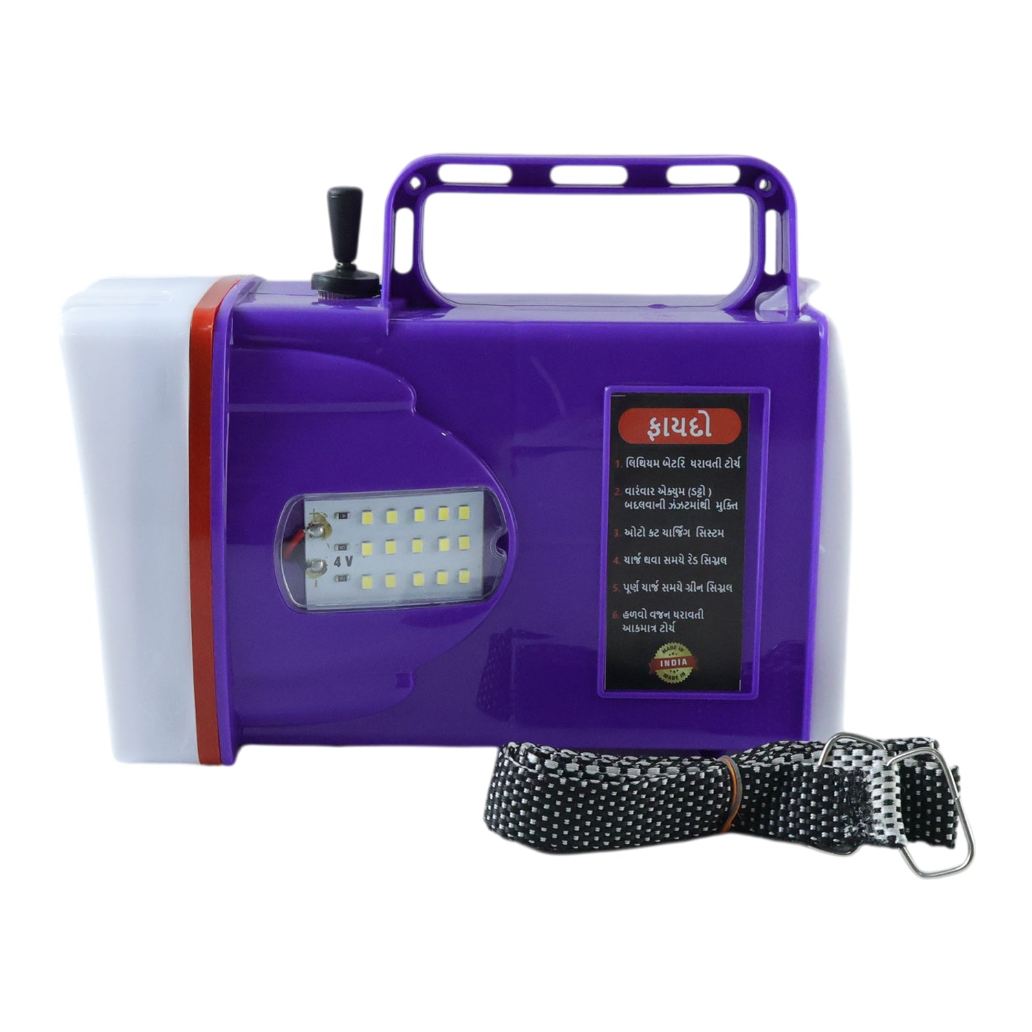 Wukusy Omega rechargeable LED laser torch light with 5200mAh battery, compact design, and bright beam illumination.