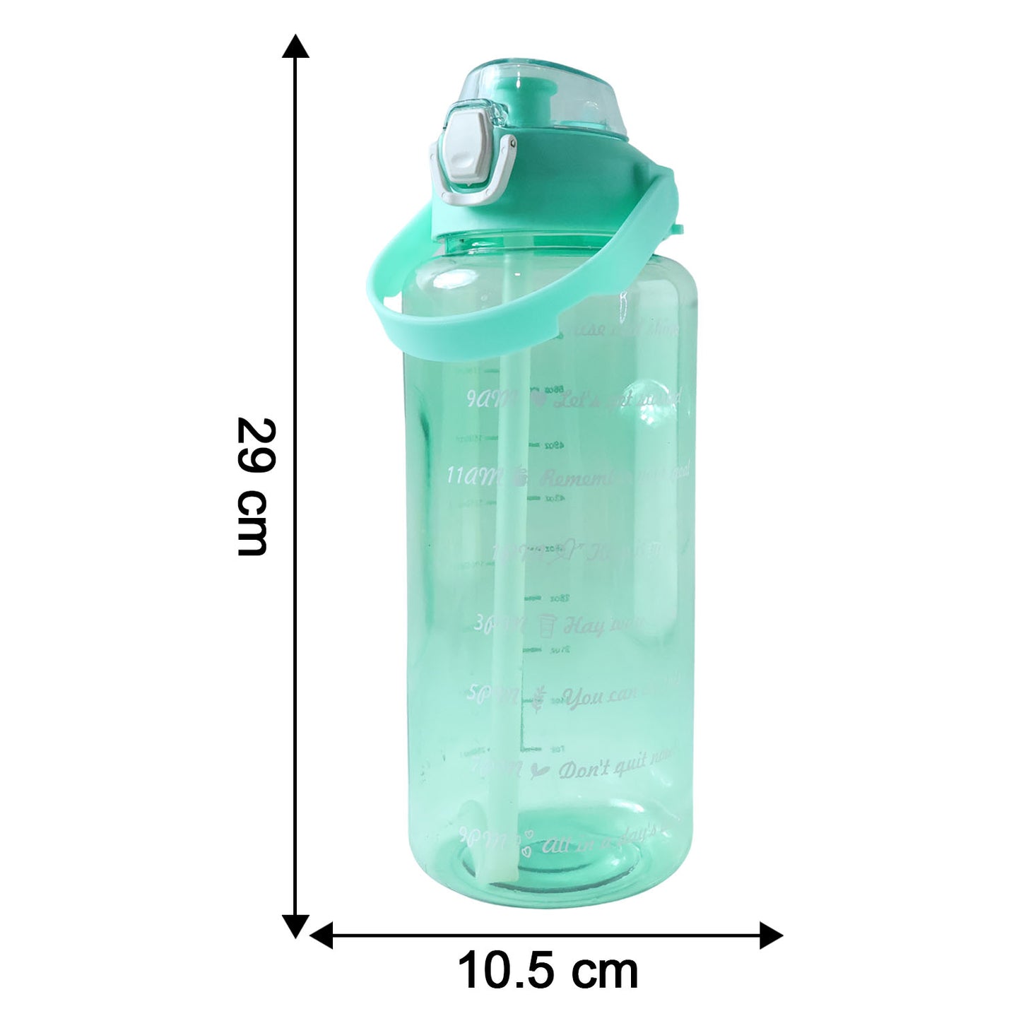 Wukusy 2L large capacity leakproof sports water bottle with black lid and clear body, designed for outdoor hydration.