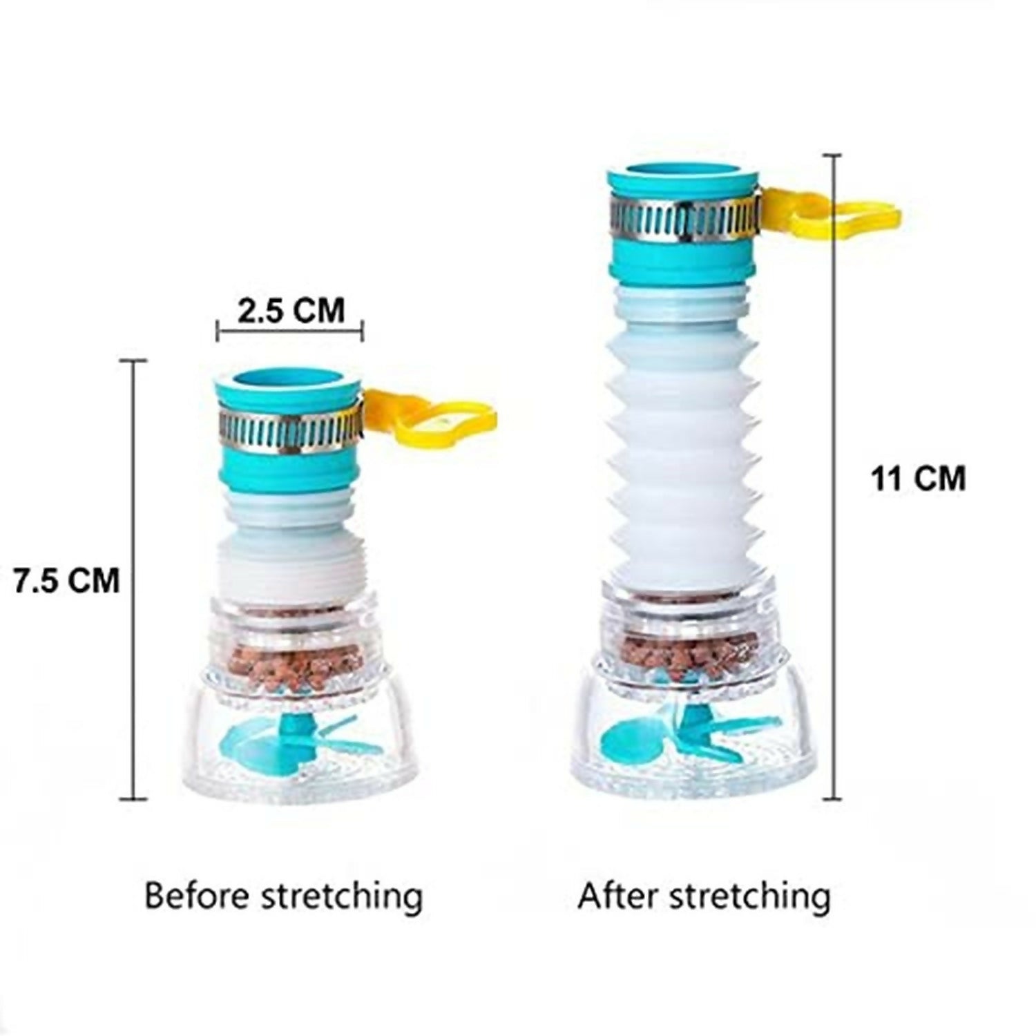 Wukusy kitchen faucet water tap filter with rotating shower head installed on sink for filtered water and versatile spray options.
