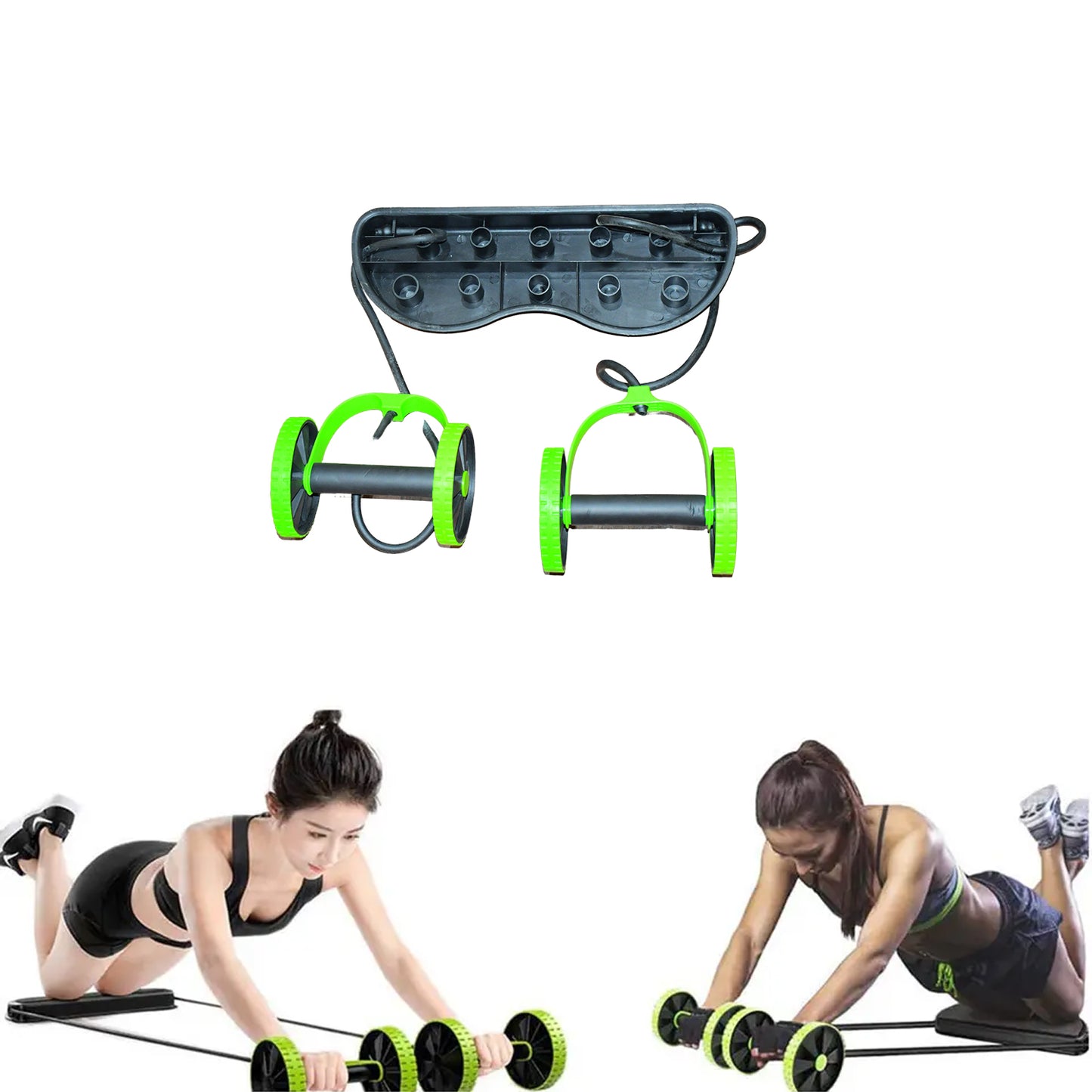 Wukusy Professional Ab Builder resistance tube with handles for abdominal workouts, ideal for home gym and body building.