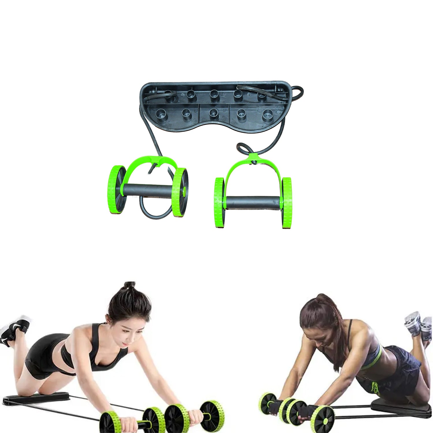 Wukusy Professional Ab Builder resistance tube with handles for abdominal workouts, ideal for home gym and body building.