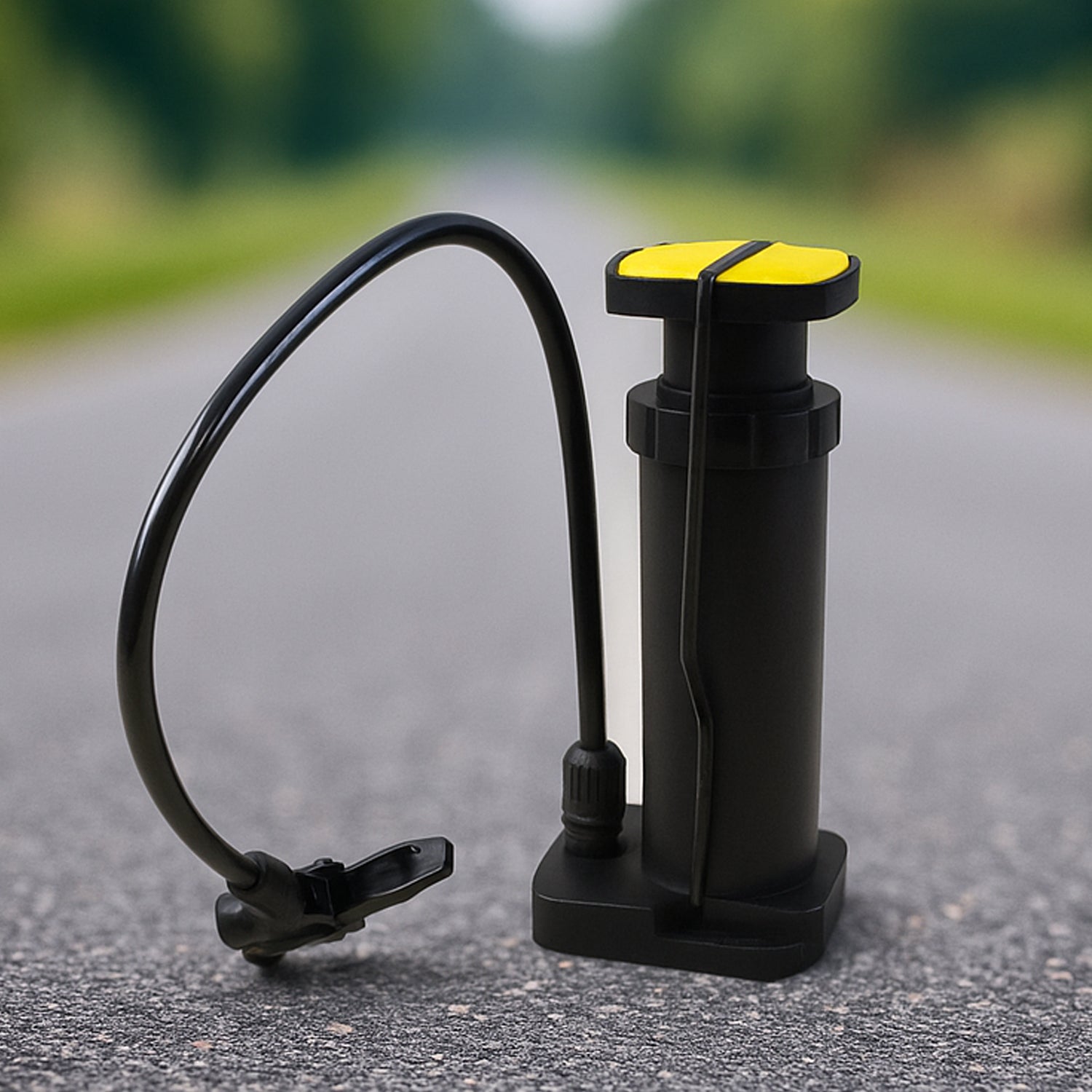 Wukusy Mini Foot Pedal Air Pump for automotive use, compact device with foot pedal for inflating tires and inflatables.