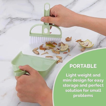 Wukusy 2-in-1 handheld cleaning dustpan with ergonomic handle and compact design for easy sweeping and debris collection.