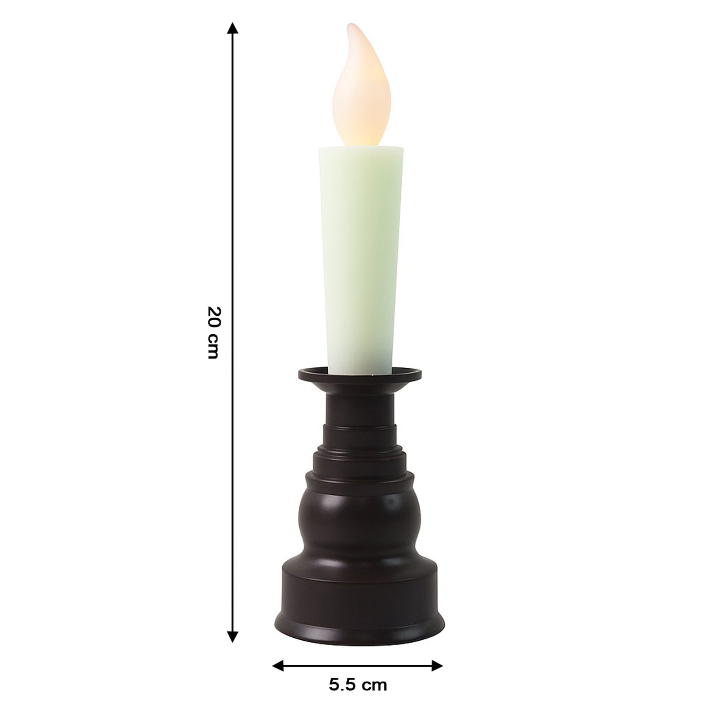 Wukusy premium LED flameless candle with holder, showcasing warm glow and elegant design, ideal for home decor.