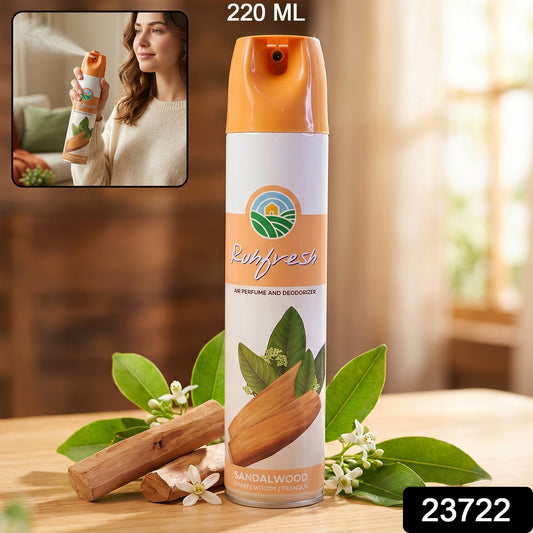 Wukusy Sandalwood Air Freshener Spray in 220ml bottle, showcasing the elegant packaging and sandalwood scent.