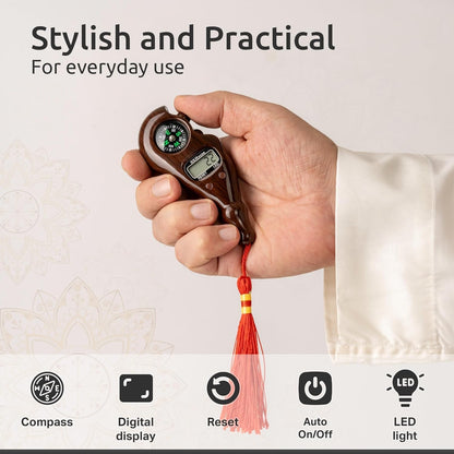 Digital finger counter with compass by FIZZI SHOP JK SIDHU, showing a close-up of the device with digital display and compass features.