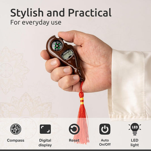 Digital finger counter with compass by FIZZI SHOP JK SIDHU, showing a close-up of the device with digital display and compass features.