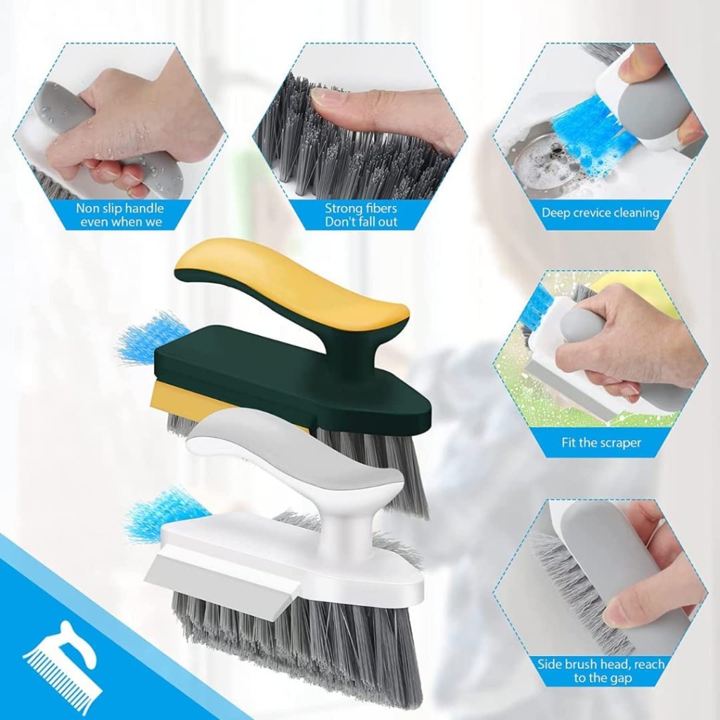 FIZZI SHOP 4 in 1 gap cleaning brush with multiple cleaning tips for narrow spaces and hard-to-reach areas.