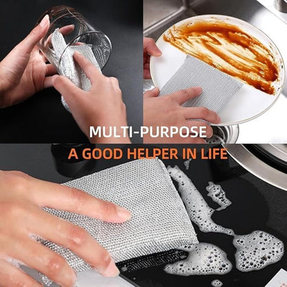 Set of four FIZZI SHOP dish cleaning scrub sponges with textured surfaces for effective kitchen cleaning.