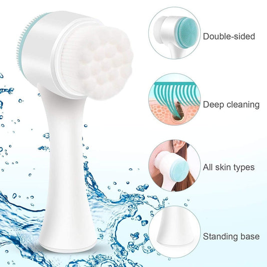 FIZZI SHOP JK SIDHU 2 in 1 face scrubber with dual sides for gentle exfoliation and cleansing of facial skin.