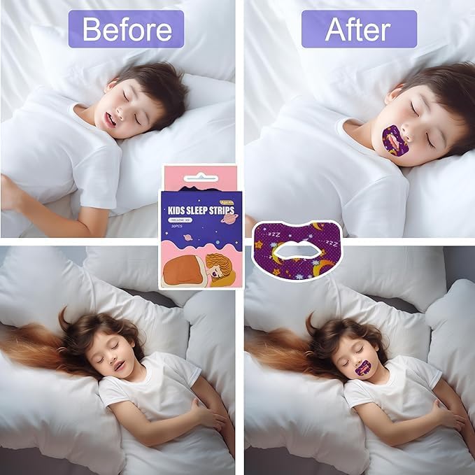 FIZZI SHOP anti snoring lips strips, 30 pcs, showing the clear adhesive strips designed to reduce snoring.