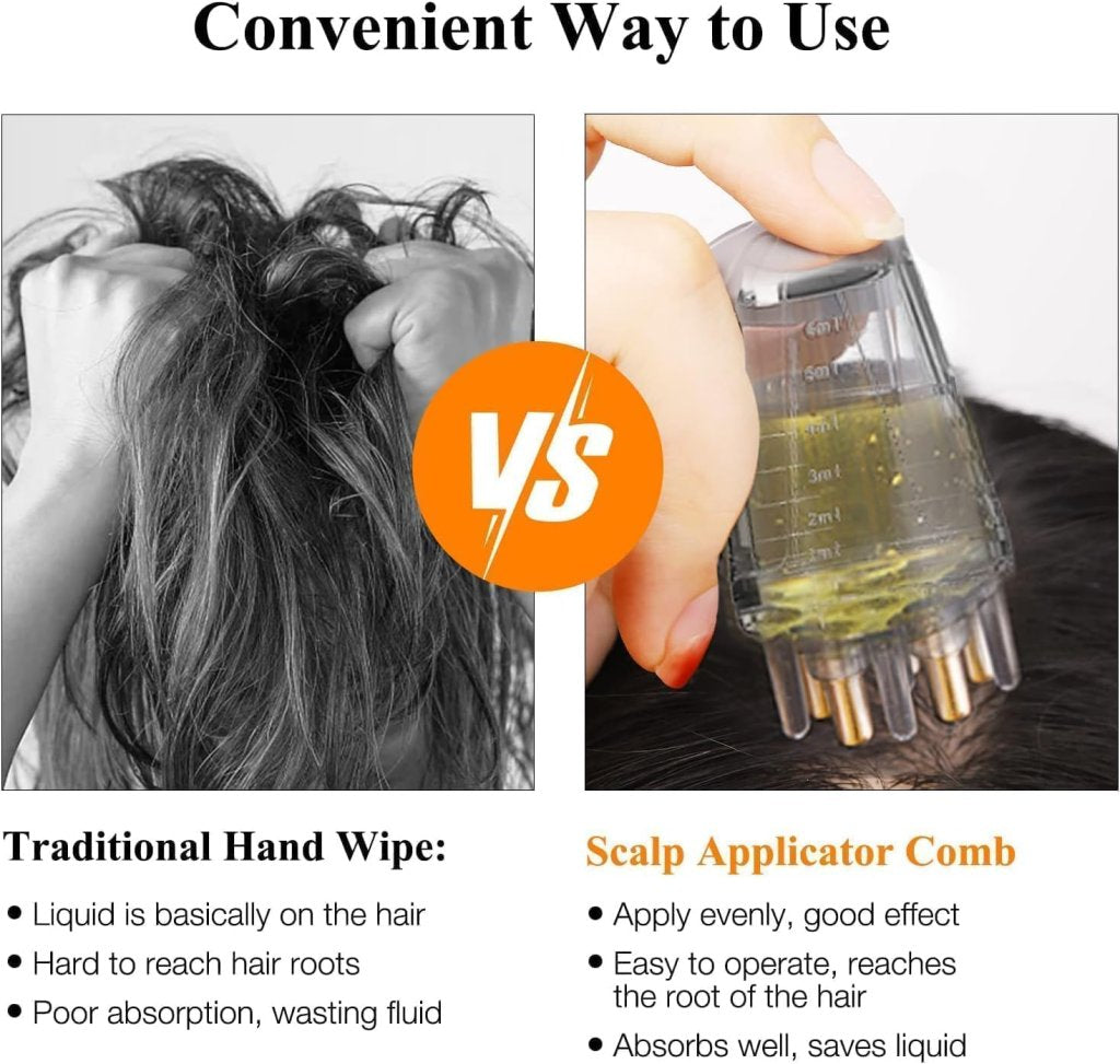 FIZZI SHOP JK SIDHU 10ml hair oil applicator bottle with a clear nozzle for precise oil application to hair and scalp.