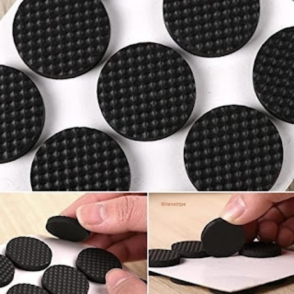 Set of 30 round chair leg pads from FIZZI SHOP, protective rubber covers for furniture legs on hardwood or tile floors.