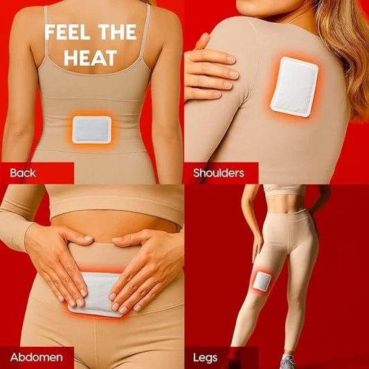 FIZZI SHOP self-heating hand warmer patches, pack of 10 pairs, shown in opened packaging ready for use.