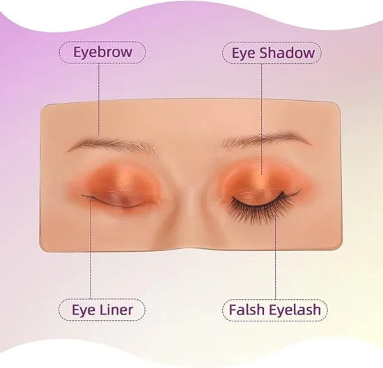 FIZZI SHOP makeup practice face board with realistic facial features for makeup application and technique training.
