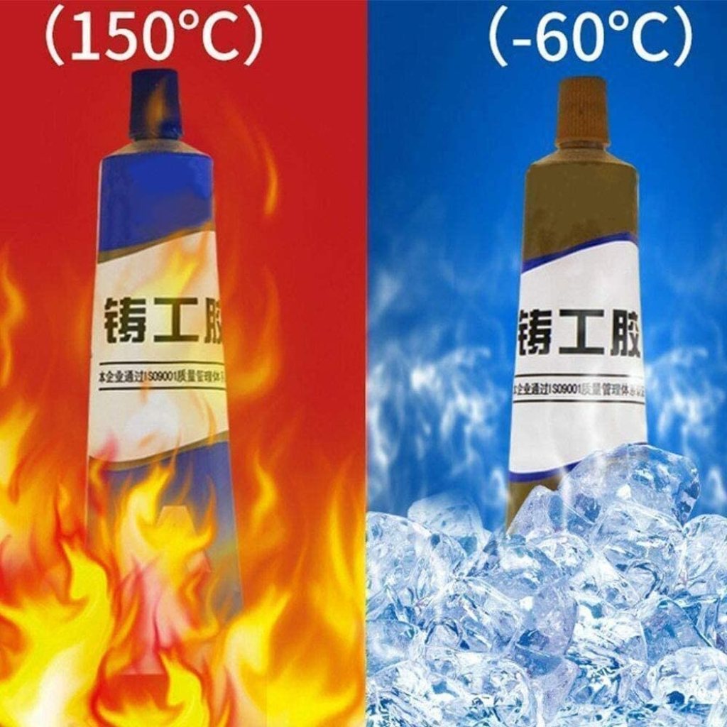 FIZZI SHOP Caster Glue AB Group in a bottle, used for repairing or bonding caster wheels and furniture components.