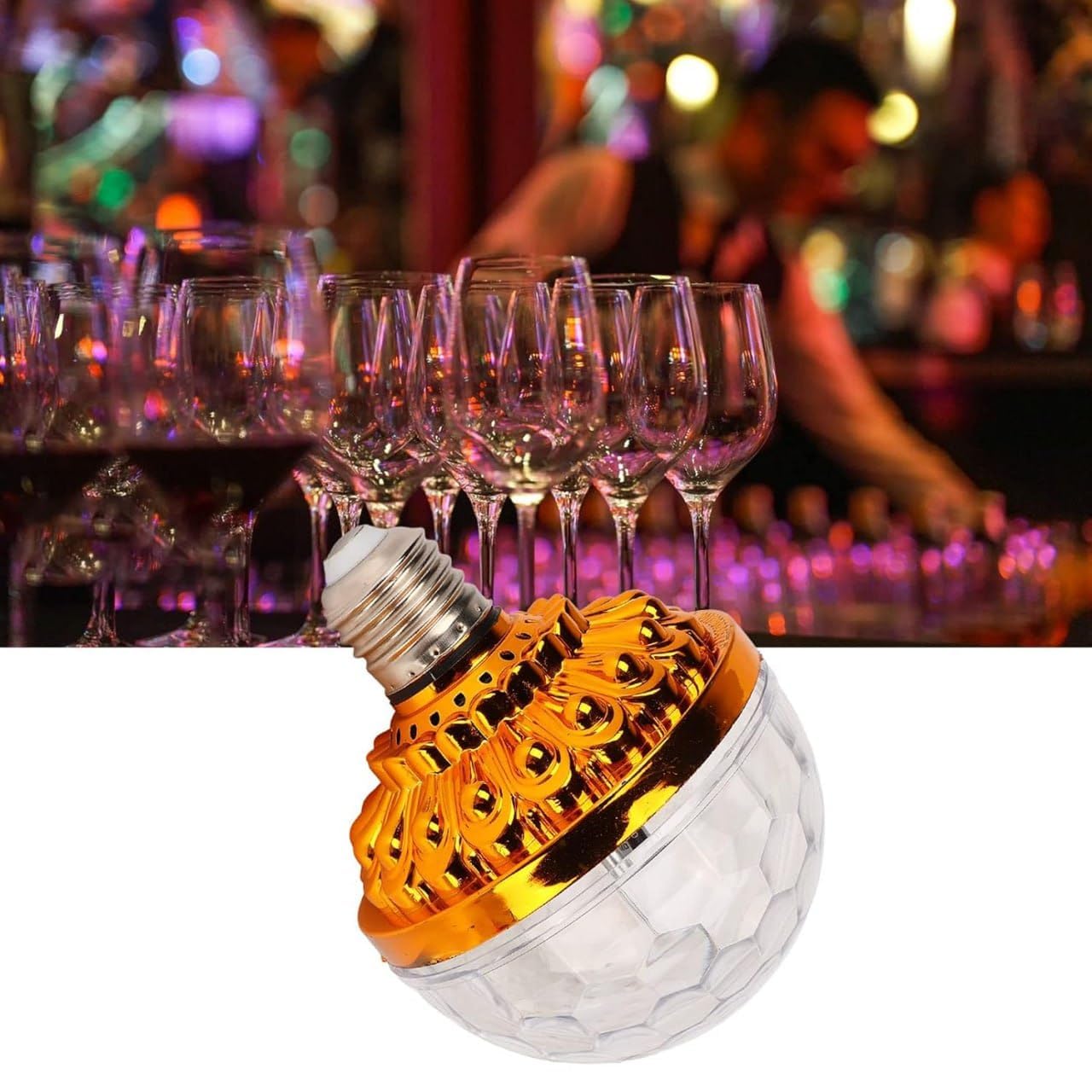 Color rotation lamp by FIZZI SHOP with vibrant LED lights displaying a smooth color-changing effect.