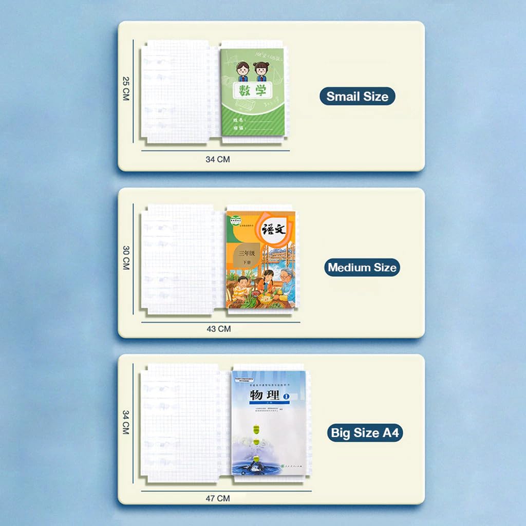 Set of 30 waterproof plastic book covers from FIZZI SHOP JK SIDHU, designed to protect textbooks and notebooks.