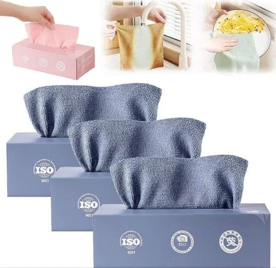Set of 20 microfiber cleaning wipes from FIZZI SHOP JK SIDHU, showing soft, reusable cloths in a compact package.