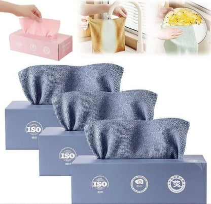 Set of 20 microfiber cleaning wipes from FIZZI SHOP JK SIDHU, showing soft, reusable cloths in a compact package.