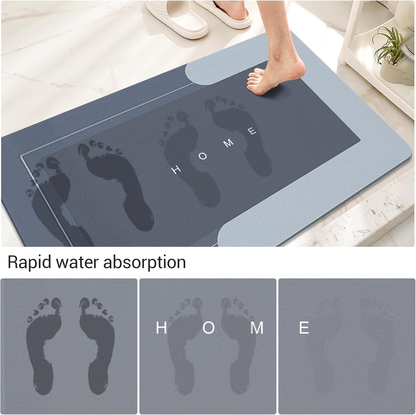 Square bathroom mat by FIZZI SHOP with soft, absorbent fabric and non-slip backing for safe, comfortable use.
