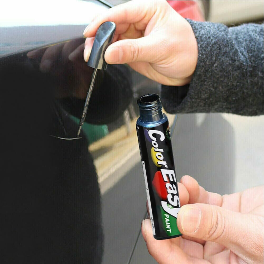 Black FIZZI SHOP car scratch repair paint pen shown, with a close-up of the pen and its cap on a white background.