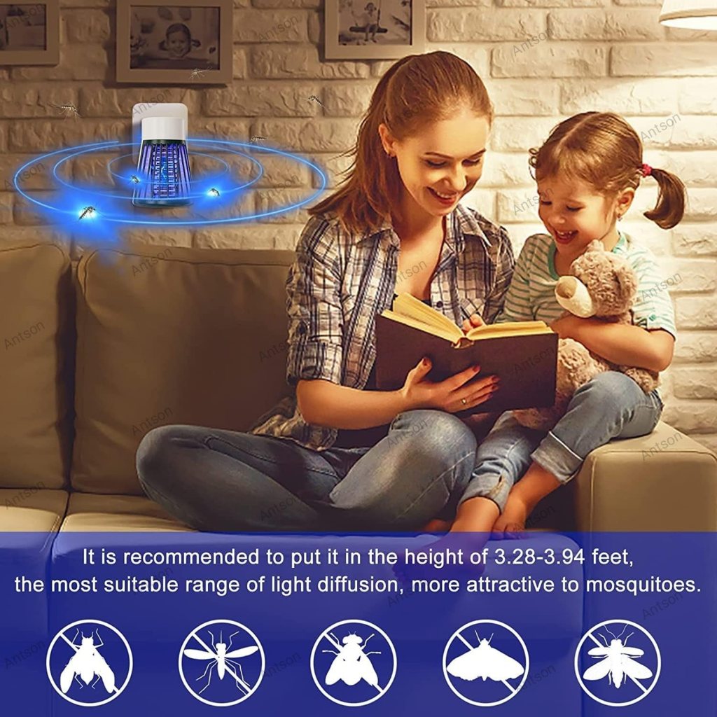 FIZZI SHOP plug-in mosquito killer with switch, compact insect zapper device for indoor use, effective mosquito repellent.