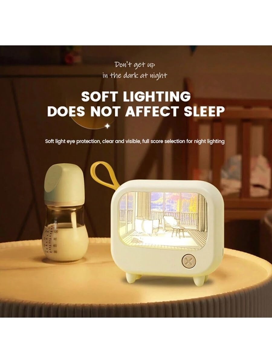FIZZI SHOP Sunset Night Light TV with vibrant sunset design illuminating a modern living room scene