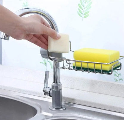 FIZZI SHOP sink faucet holder stand with durable metal construction and secure mounting for kitchen faucet accessories