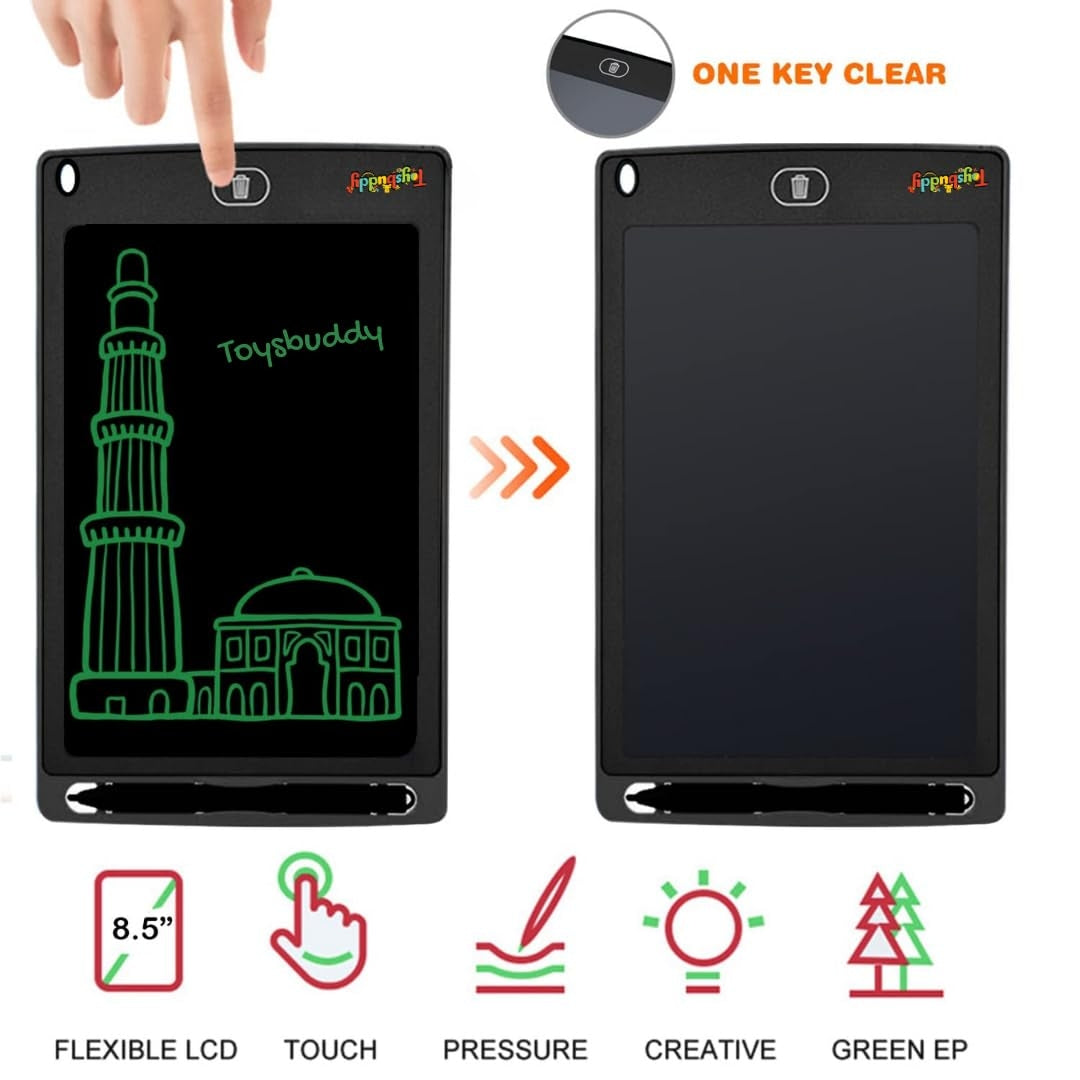 FIZZI SHOP JK SIDHU 8.5-inch electronic LCD writing tablet with stylus for drawing and note-taking.