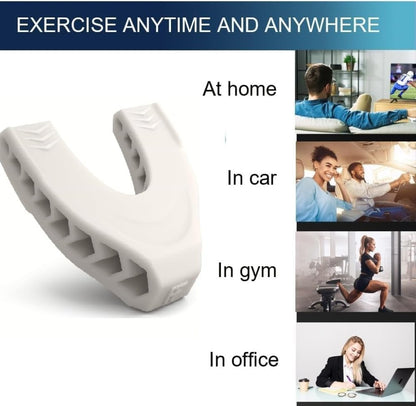 FIZZI SHOP jaw exerciser in black with ergonomic design for strengthening jaw muscles and improving bite strength.