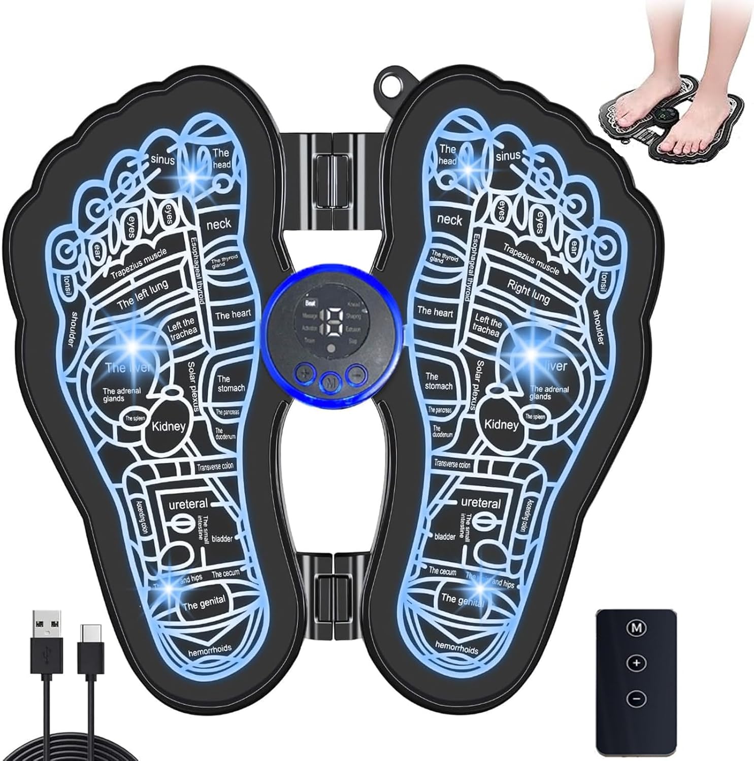 FIZZI SHOP EMS foot shape massager with textured surface for foot relaxation and massage therapy.