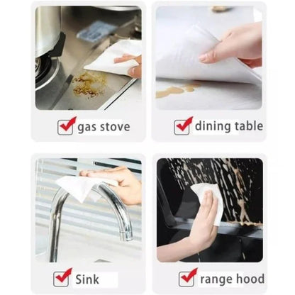 FIZZI SHOP kitchen wipes pack with 80 disposable cleaning cloths, ideal for kitchen surfaces and spills.