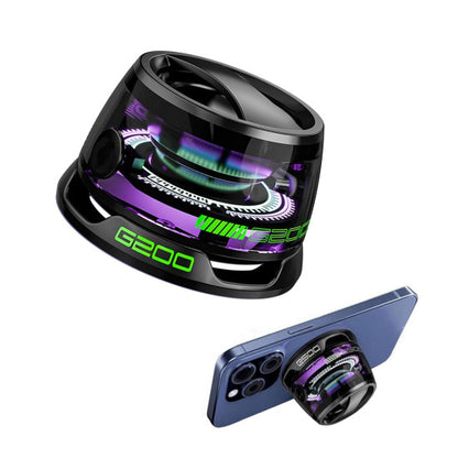 FIZZI SHOP G200 Magnetic Bluetooth Speaker with sleek black design and built-in magnet for easy attachment and portable music playing