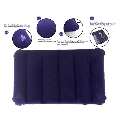 FIZZI SHOP inflammable velvet travel pillow with neck support, Intex brand, in a soft, plush design suitable for travel comfort.