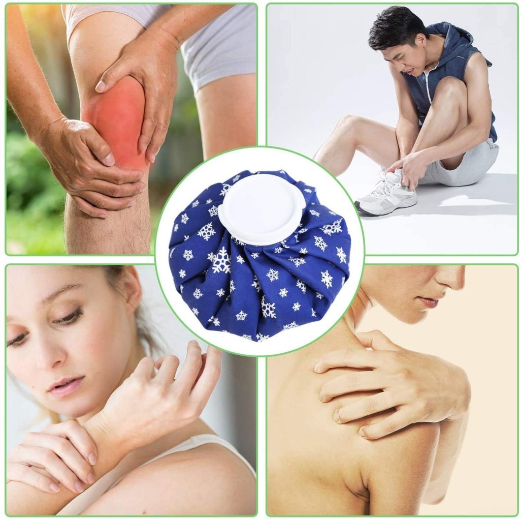FIZZI SHOP 9-inch ice bag for pain relief, showing a flexible gel-filled cold pack ideal for soothing aches and injuries