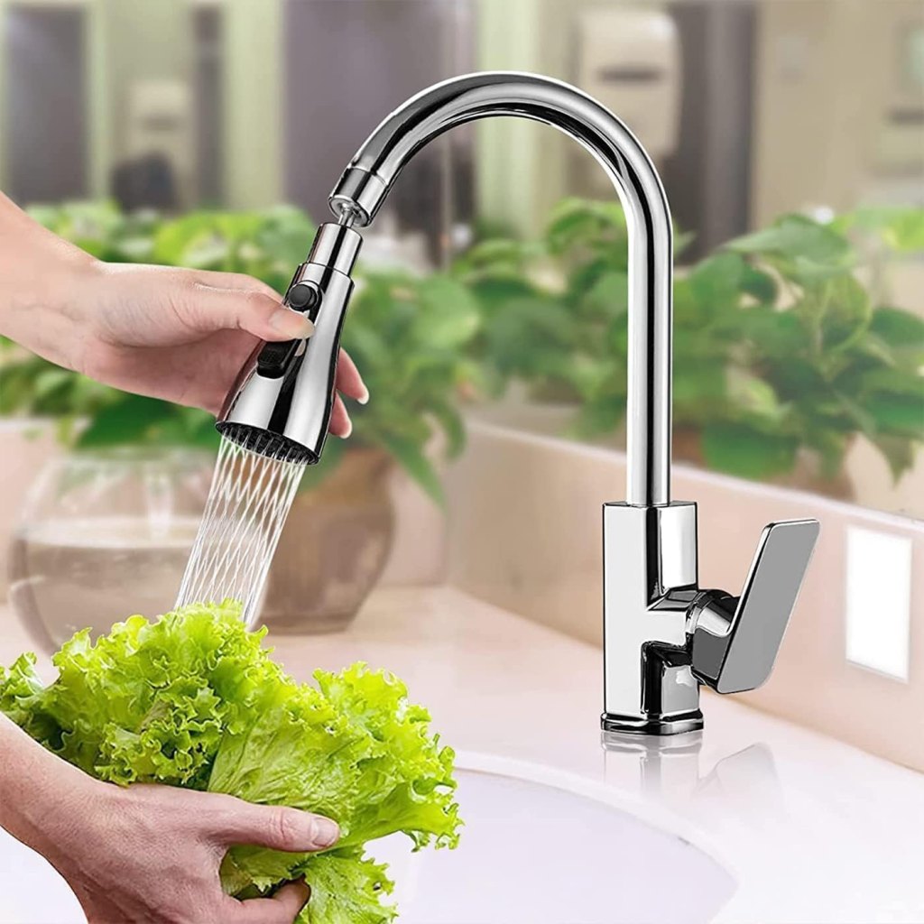 FIZZI SHOP 360 faucet splash head with rotating nozzle for even water distribution in kitchen or bathroom sinks.