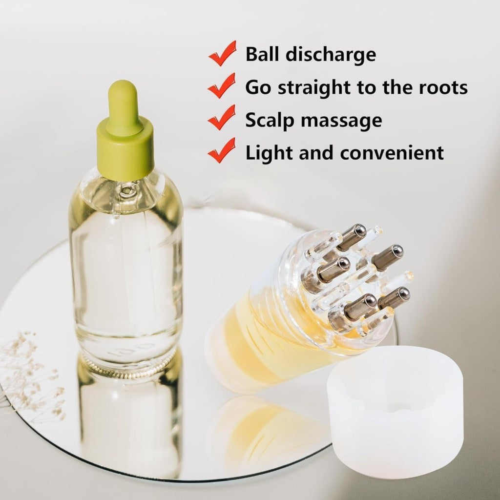 FIZZI SHOP JK SIDHU 10ml hair oil applicator showing a small transparent bottle with a nozzle for easy oil application
