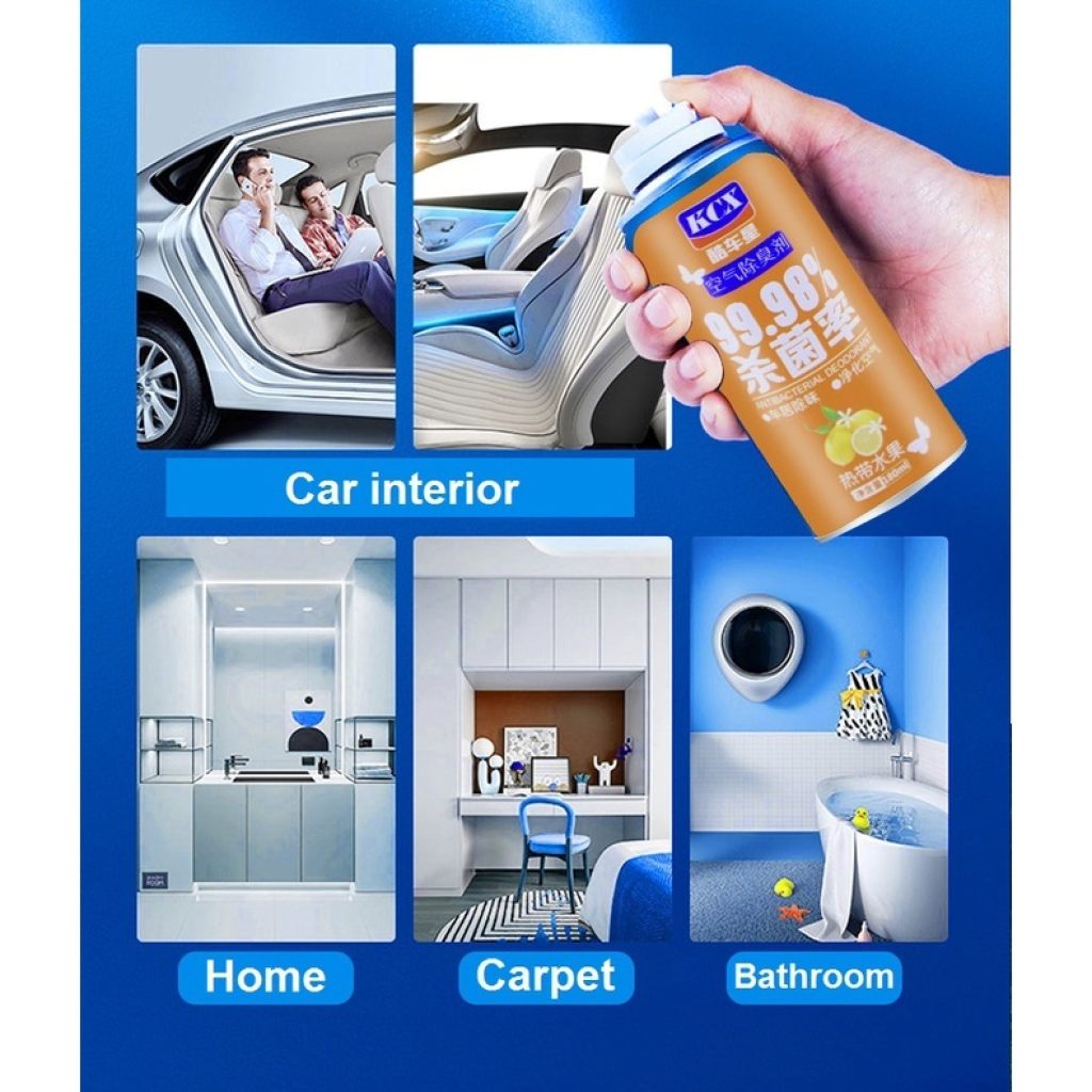 FIZZI SHOP antibacterial car air freshener hanging from a vehicle's rearview mirror with a sleek design and fresh scent appearance.