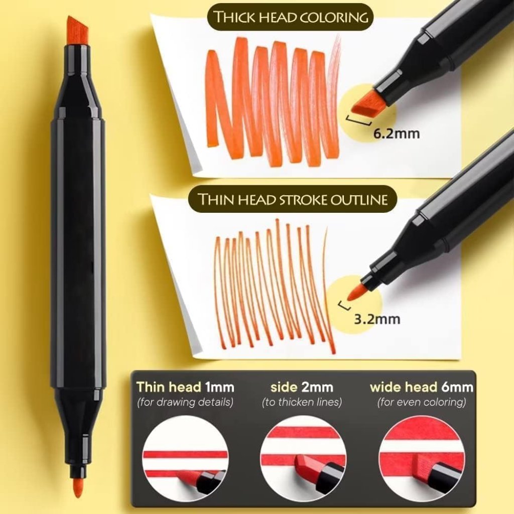 Set of 48 colorful FIZZI SHOP JK SIDHU markers pens with vibrant ink, ideal for drawing, coloring, and creative projects.