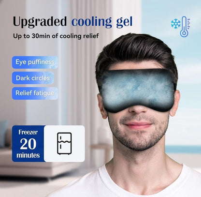 FIZZI SHOP cooling gel eye mask with soft fabric and gel inserts for soothing, refreshing eye relief and darkness.