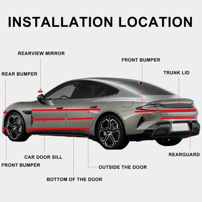 FIZZI SHOP car scratch protection tape applied to vehicle surface for damage prevention and clear protection.