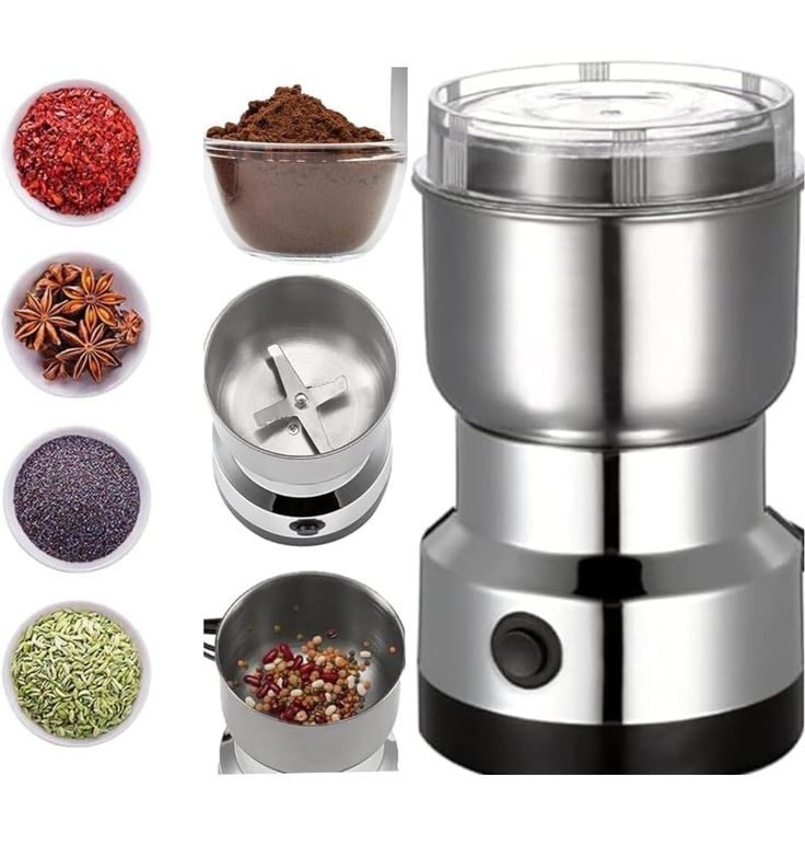 FIZZI SHOP Nima Coffee Grinder with stainless steel burrs and compact design for fresh coffee grinding at home