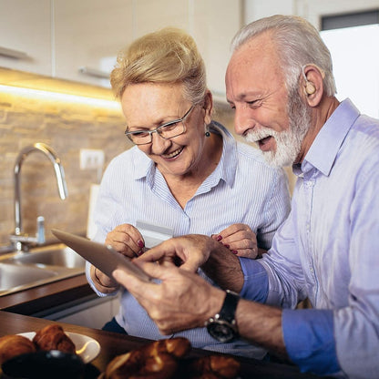 FIZZI SHOP Cyber Sonic Hearing Machine showing modern device with controls and ear insert for improved hearing assistance.