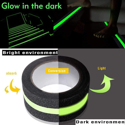 Anti-slip glow tape by FIZZI SHOP JK SIDHU showing reflective surface and textured grip for enhanced safety.