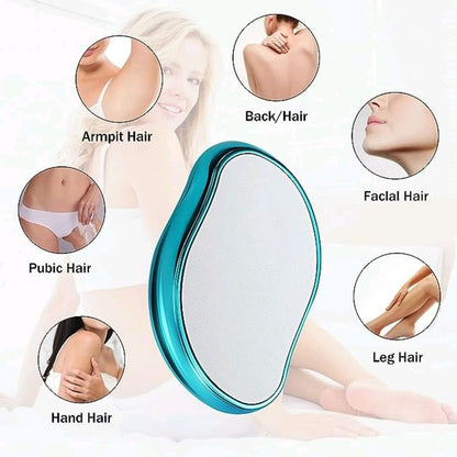 FIZZI SHOP Crystal Hair Remover Painless device with sleek design, used for gentle, effective hair removal.