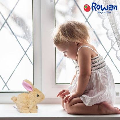 FIZZI SHOP JK SIDHU walking and talking rabbit toy with movable limbs and animated mouth, designed for children.