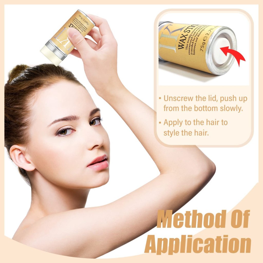 FIZZI SHOP JK SIDHU wax stick with a smooth, solid wax texture in a sleek container for hair styling or grooming.
