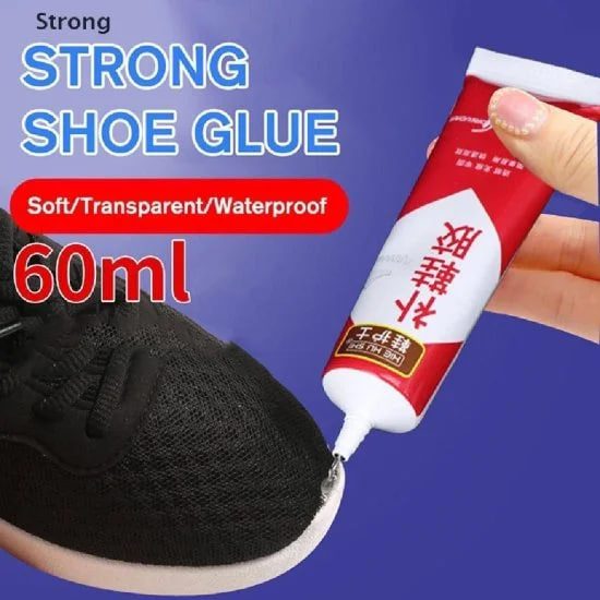 FIZZI SHOP shoe repairing glue in a tube, suitable for fixing and bonding leather, rubber, and fabric shoes.