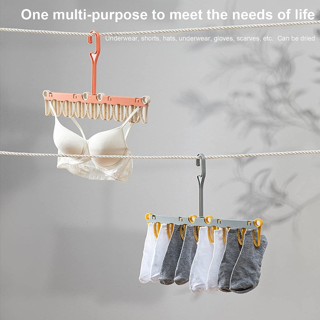 Foldable cloth dryer hanger by FIZZI SHOP shown in open position with multiple drying arms for laundry organization